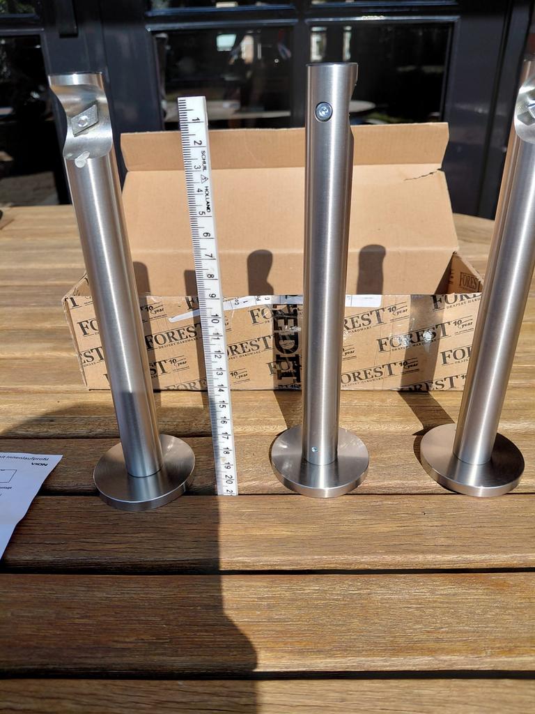 RVS roede steunen, Ophalen of Verzenden, Nieuw, Minder dan 100 cm