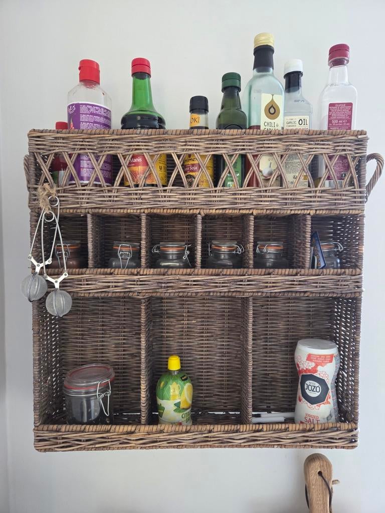 Rieten kruidenrek, Huis en Inrichting, Ophalen of Verzenden