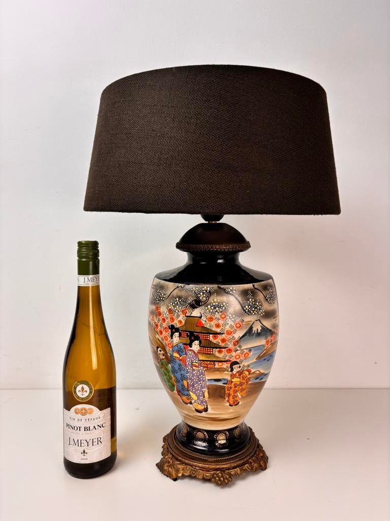 Japanse Imari Porseleinen Lamp Meiji-periode ca. 1900, Ophalen of Verzenden, Zo goed als nieuw, Minder dan 50 cm