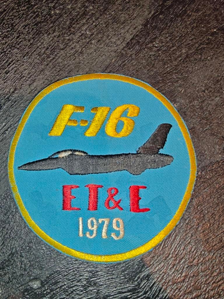 USAF Patch  F 16  Test Wing 1979  ETE European Test Eval, Ophalen of Verzenden, Landmacht, Nederland, Embleem of Badge