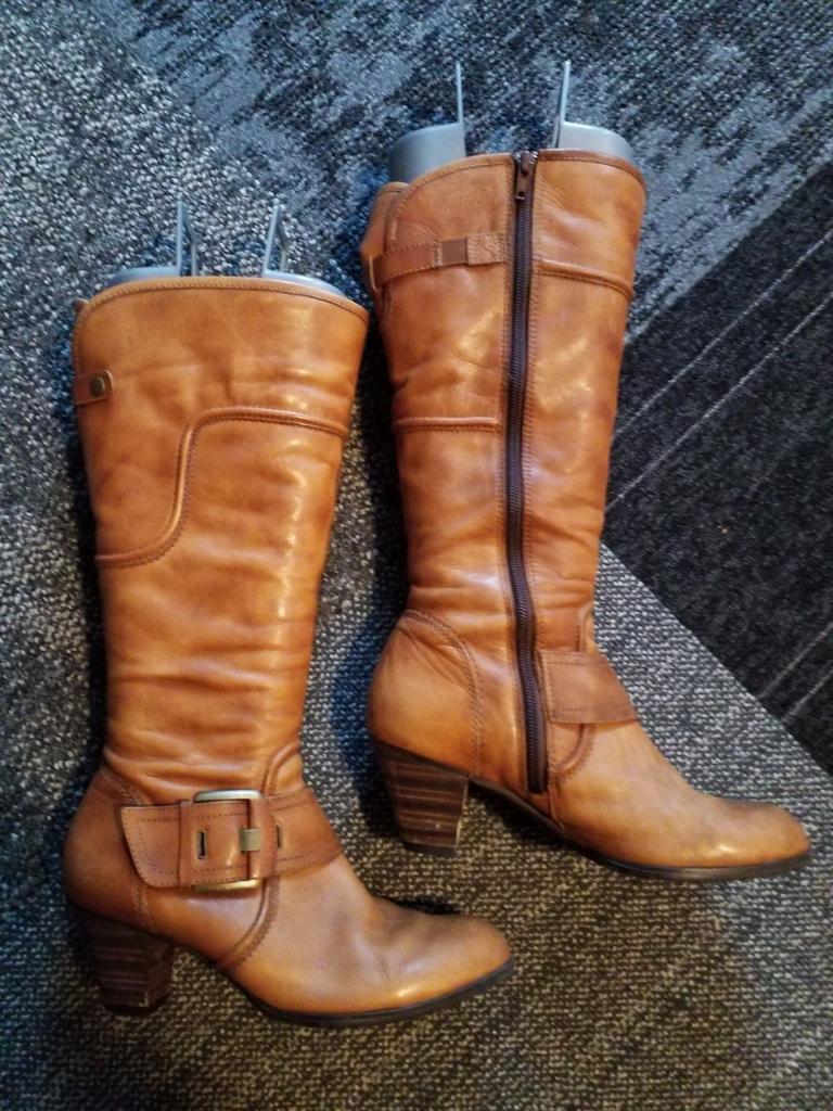 Mooie leren laarzen, Kleding | Dames, Ophalen, Hoge laarzen, Bruin, Cindy crawford