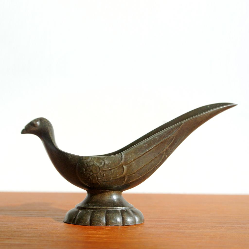 tin vogel Just Andersen SCHAALTJE Denmark antiek brocante, Ophalen of Verzenden