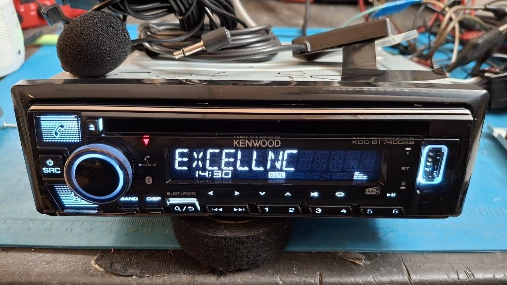 KENWOOD KDC-BT740DAB(cd/mp3/usb/bt/dab/variable color), Auto diversen, Autoradio's, Ophalen, Info@nl.jvckenwood.com, Zo goed als nieuw