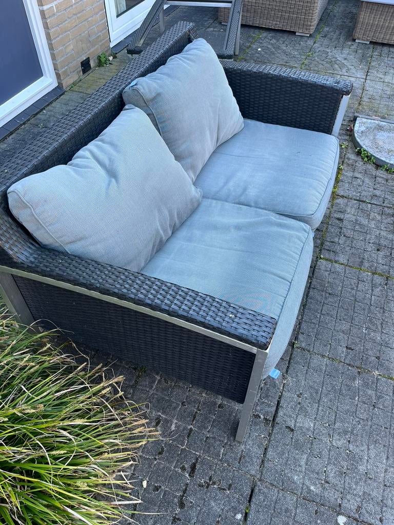 Lounge set, Tuin en Terras, Tuinsets en Loungesets, Ophalen, 4 zitplaatsen, Gebruikt, Bijzettafel