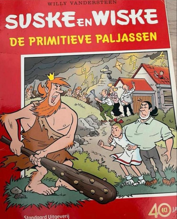 Suske en Wiske: De Primitieve Paljassen (40 Jaar ECI), Eén stripboek, Ophalen of Verzenden, Gelezen