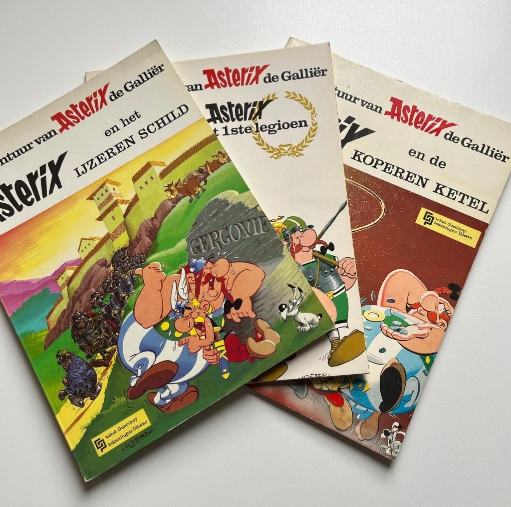 Asterix en Obelix - 3 stripboeken - Nostalgie - Vintage, Meerdere stripboeken, Ophalen of Verzenden, Gelezen