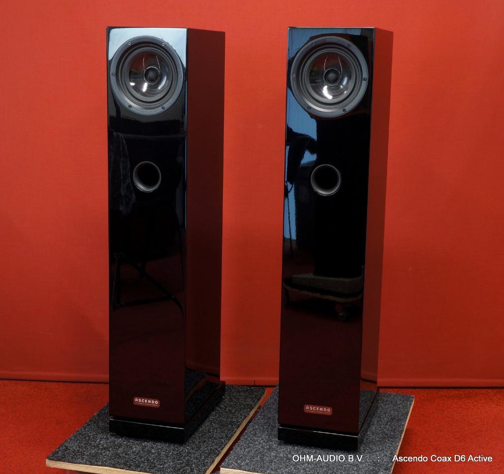 Ascendo Coax D6 Active, Hoogglans Zwart, Actieve 2-Weg, Refurbished, 120 watt of meer, Front, Rear of Stereo speakers, Ophalen