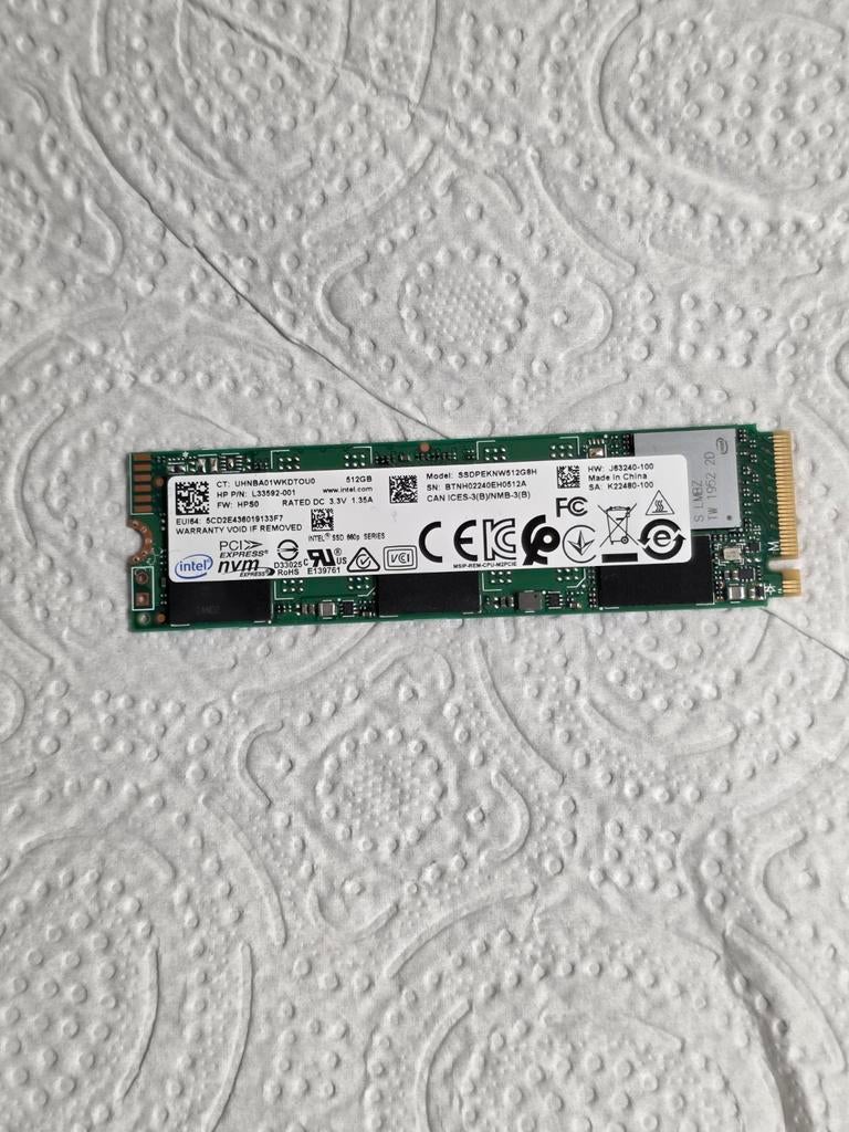 Intel NVMe SSD 512GB, Computers en Software, Harde schijven, Ophalen