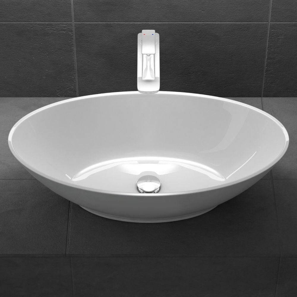 Waskom, wastafel, opzetwastafel, wit, C-807, wit of matwit, Doe-het-zelf en Verbouw, Verzenden, Nieuw, Wastafel