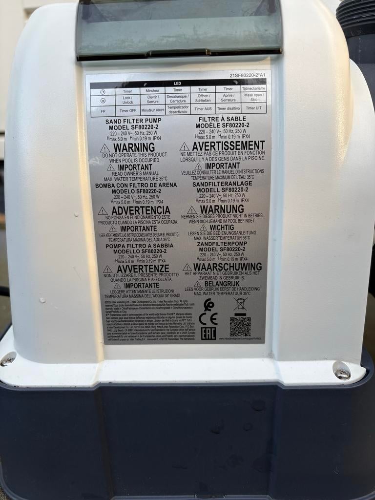 Intex zandfilterpomp, solar mat, slangen en trap, Ophalen of Verzenden, Gebruikt, Overige typen