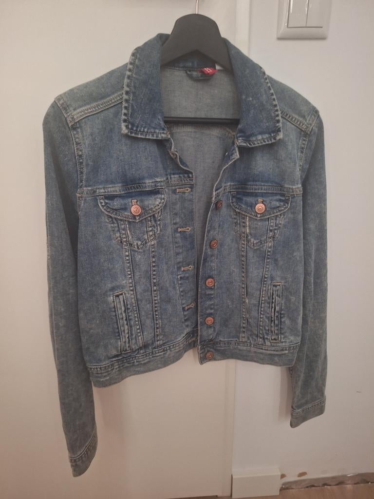 H&M spijkerjasje maat 38, H&M, Ophalen of Verzenden, Maat 38/40 (M), Blauw