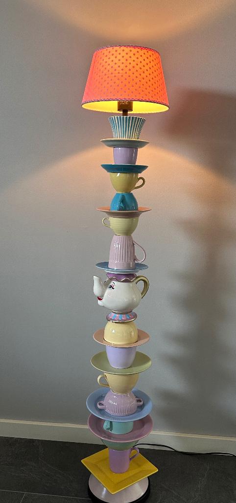Kinderkamer lamp van servies in pastel, Ophalen, Gebruikt