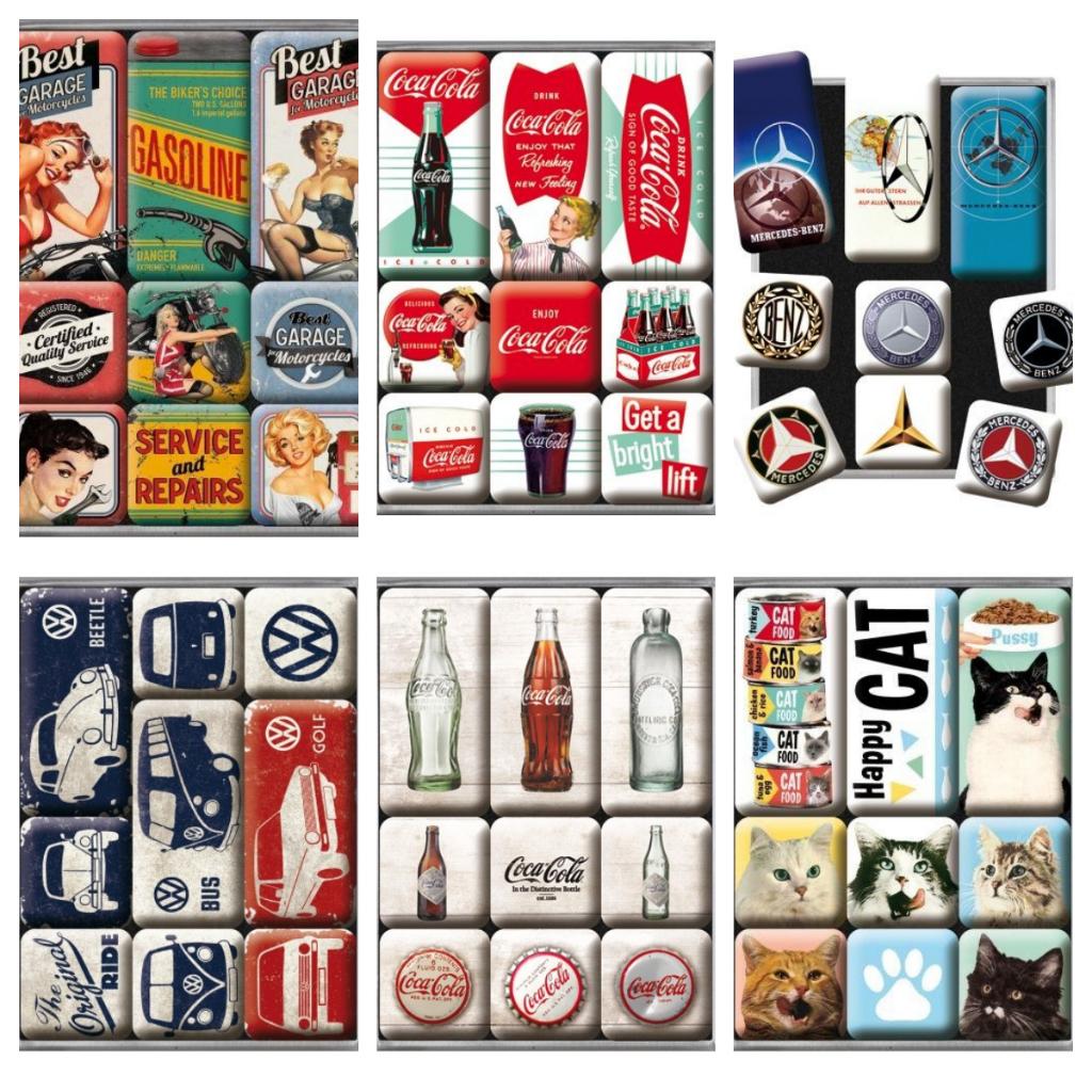 Harley Davidson model chart reclame magneetjes magneet set, Ophalen of Verzenden, Nieuw, Auto's