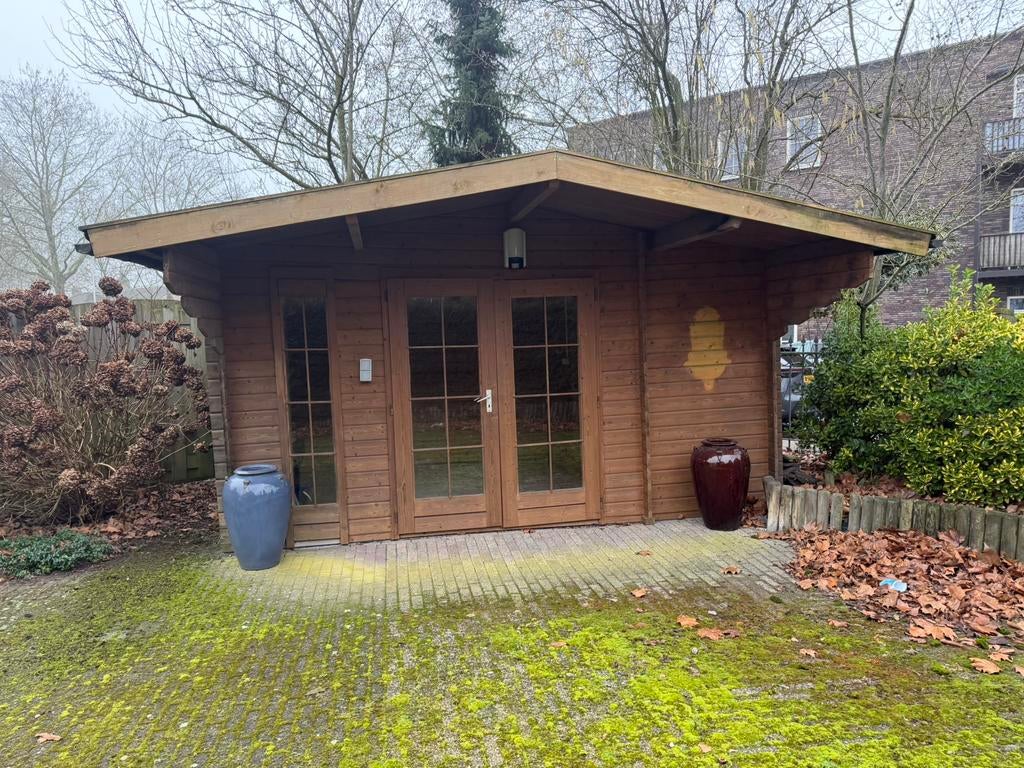 Houten tuinhuis, Ophalen, 250 tot 500 cm, Met overkapping, Hout