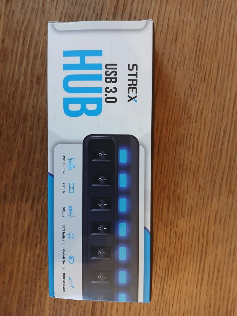 STREX USB 3.0 HUB 7 poorten, Computers en Software, Ophalen of Verzenden, Nieuw
