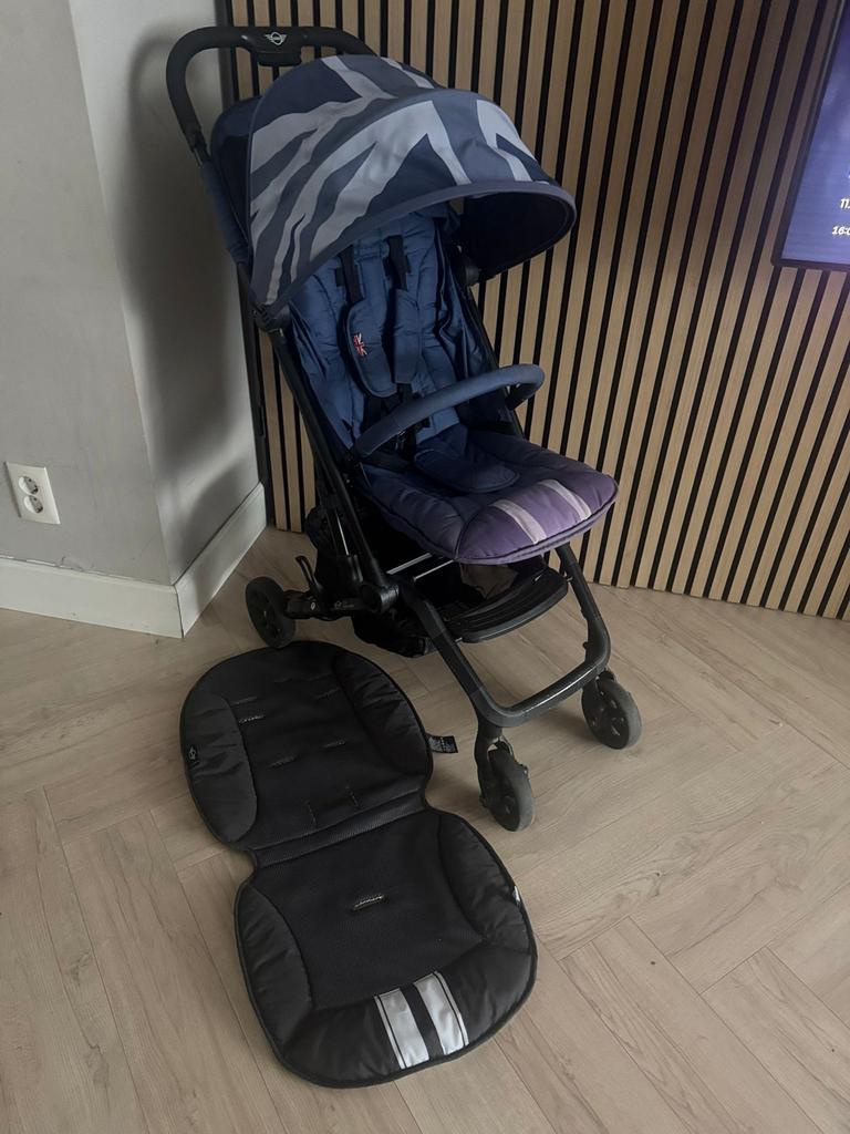 Mini by Easywalker Buggy met  zit kussen blauw kinderwagen, Ophalen of Verzenden, Gebruikt, Overige merken, Verstelbare rugleuning