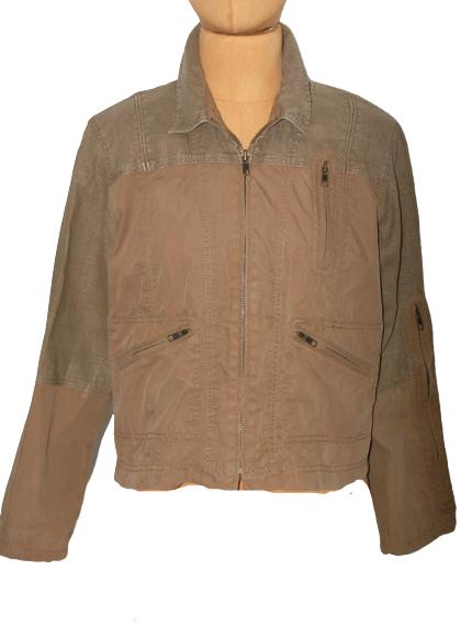 Sandwich jack, jas, khaki, Mt. S, Kleding | Dames, Overige kleuren, Verzenden, Zo goed als nieuw, Maat 36 (S)