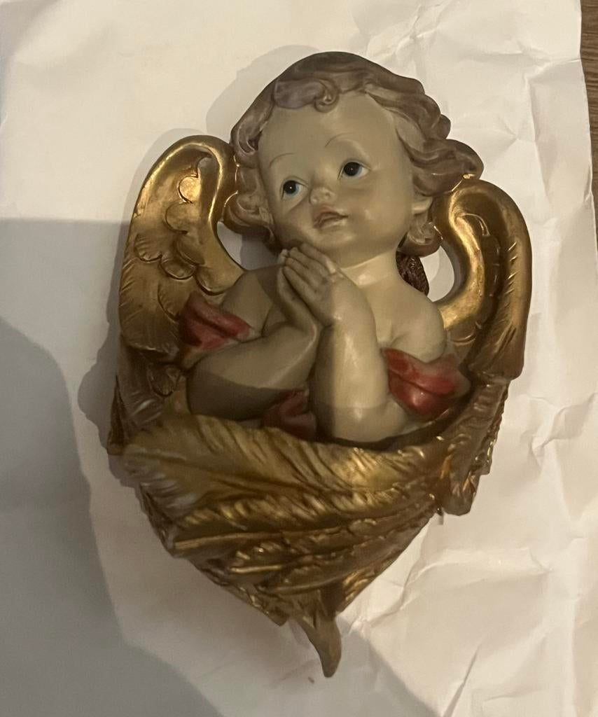 Prachtig Wijwater bakje Engel met vleugels, Ophalen of Verzenden