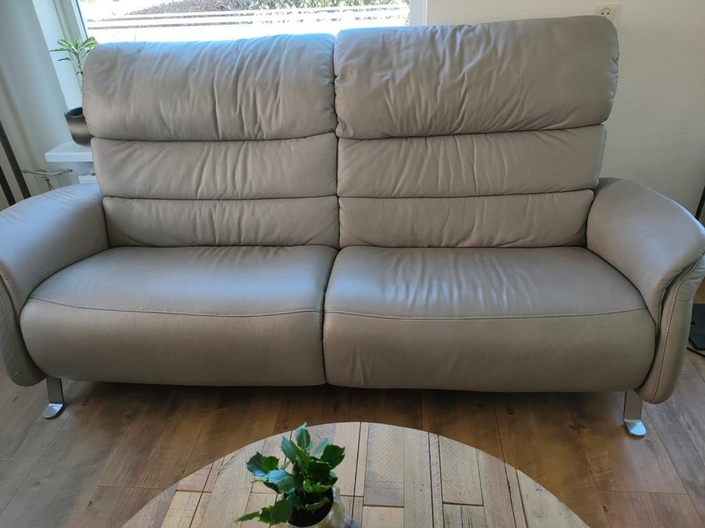 Zo goed als nieuwe leren 3-persoonsbank, Ophalen of Verzenden, Zo goed als nieuw, Driepersoons, Leer
