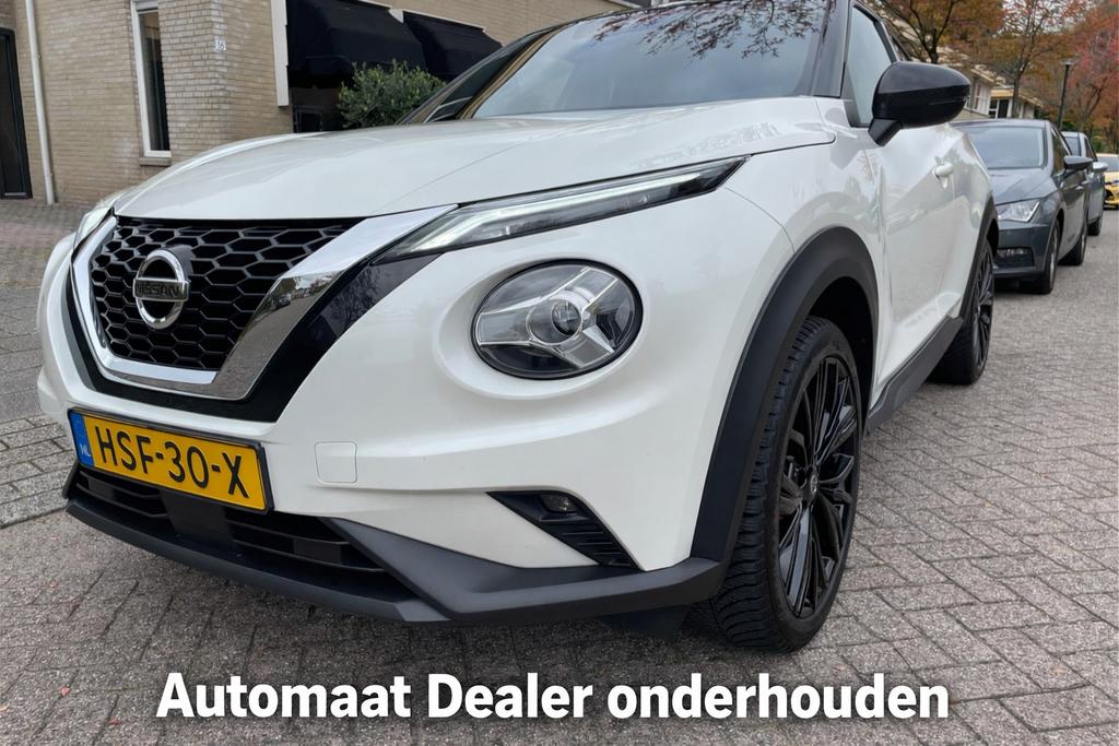 Nissan Juke 1.0 Dig-t Automaat 2021 White pearl trekhaak, Stof, 1250 kg, Zwart, Wit