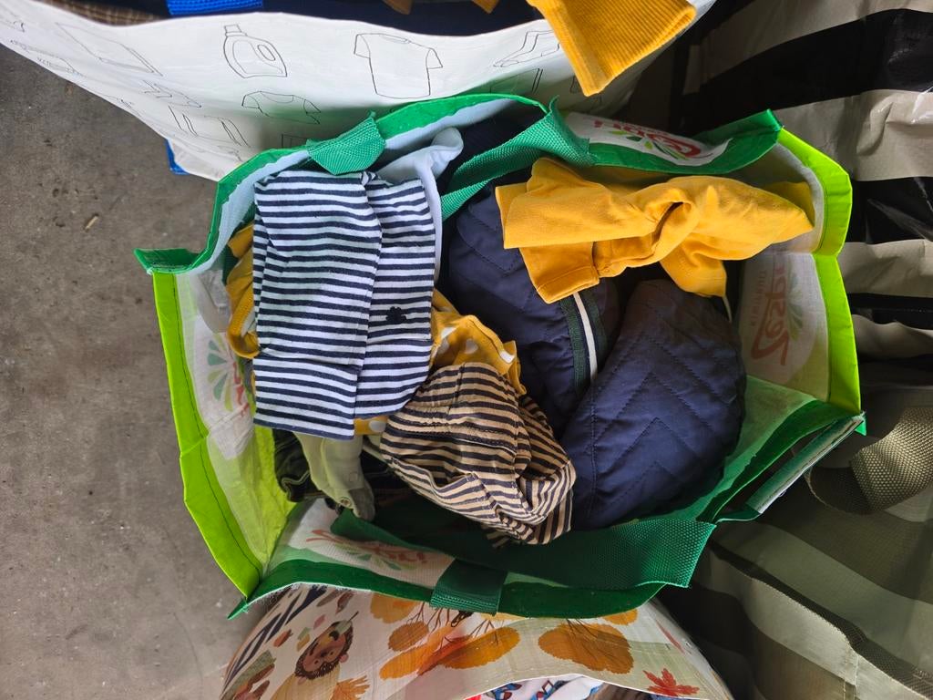 5 tassen jongenskleding maat 50 t/m 92, Kinderen en Baby's, Ophalen of Verzenden, Maat 92