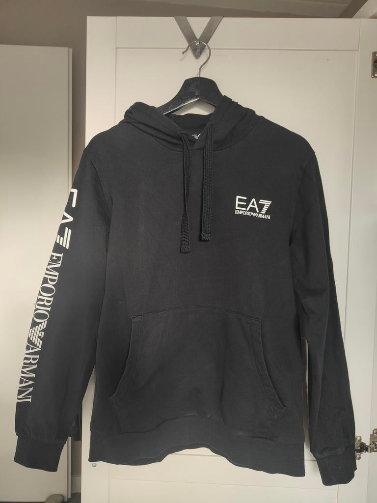 Armani EA7 Trui Heren Maat L - Zwart Hoodie, Maat 52/54 (L), Armani, Zwart, Ophalen of Verzenden