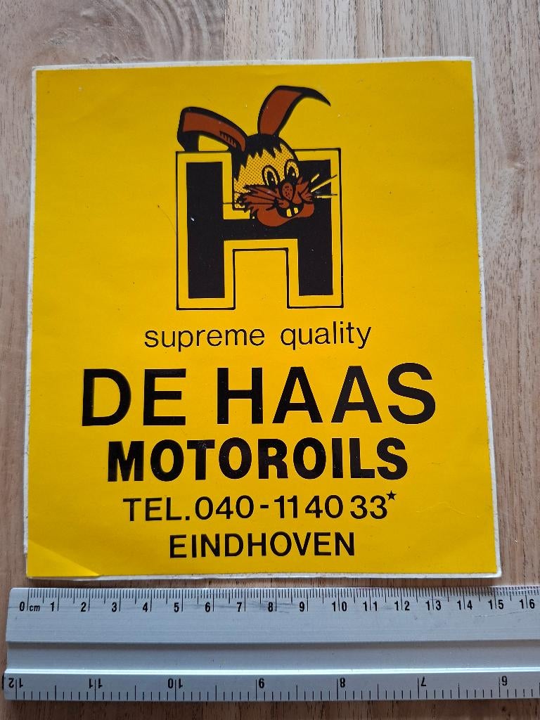 Sticker de Haas motorolie, Ophalen of Verzenden, Zo goed als nieuw, Merk