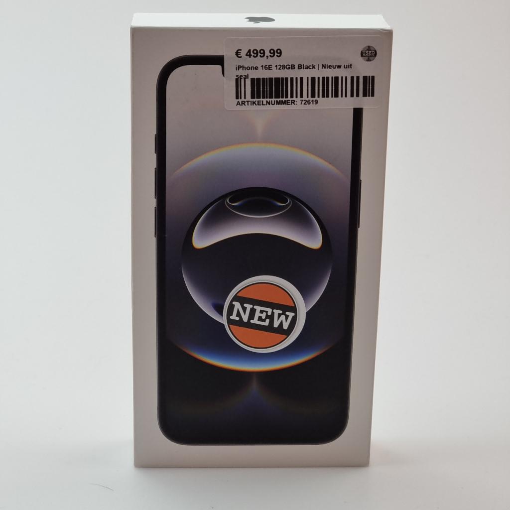 iPhone 16E 128GB Black | Nieuw uit seal