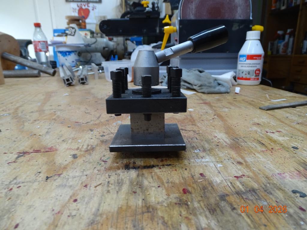 Beitelhouder voor draaibank (aangepast), Ophalen of Verzenden, Gebruikt, Metaaldraaibank