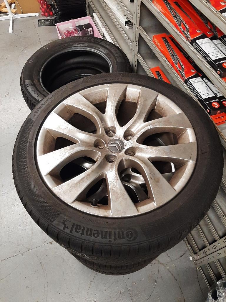 18 inch velgen voor Citroen C5 en C6 met winterbanden, Auto-onderdelen, Banden en Velgen, Ophalen, 18 inch, Gebruikt, Velg(en)