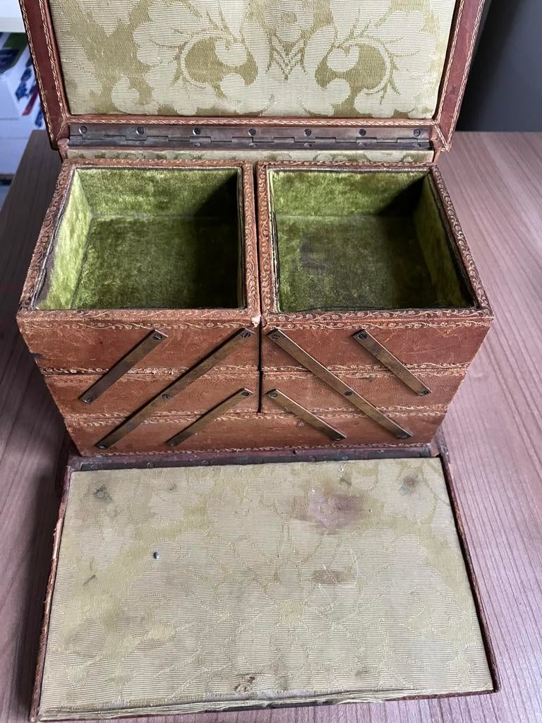 Naaikistje vintage gebruikt, Ophalen of Verzenden, Gebruikt, Groen