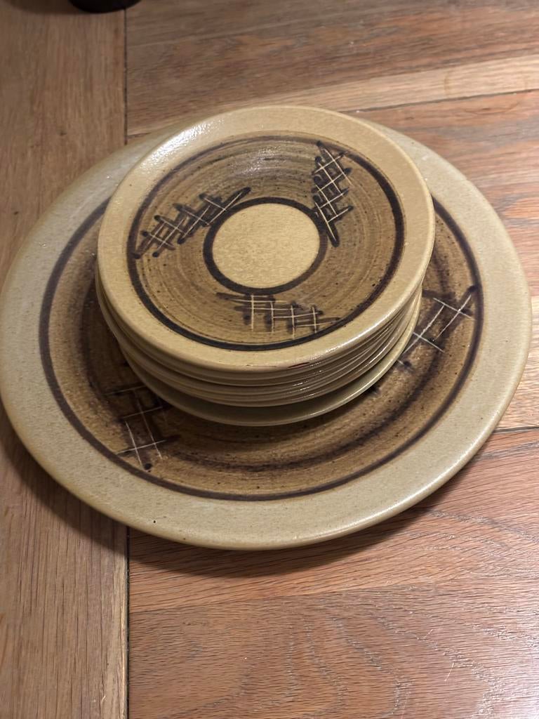 Gebaksbordjes met taartbord volendams aardewerk., Antiek en Kunst, Ophalen of Verzenden