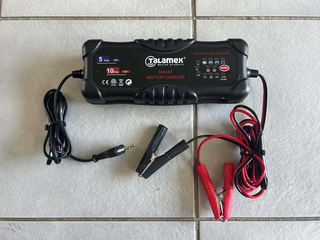 ZGAN ! Talamex Smart Accu Oplader 10A ideaal fluistermotor., Ophalen of Verzenden, Zo goed als nieuw, Motor en Techniek