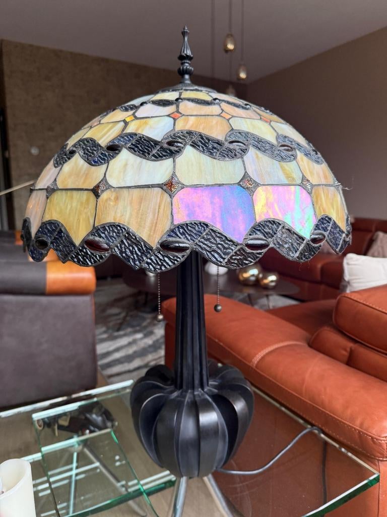 Prachtige Tiffany Stijl Lamp van 80 cm hoog., Ophalen, Zo goed als nieuw, Minder dan 100 cm, Tiffany