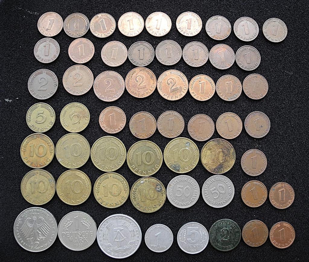 Serie Duitse munten vanaf 1875 Deutsches Reich, BRD & DDR, Postzegels en Munten, Munten | Europa | Niet-Euromunten, Ophalen of Verzenden