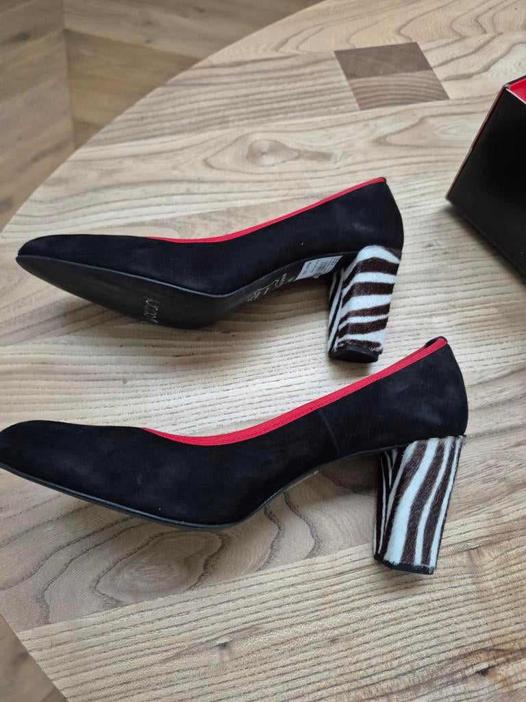 Colori Pumps Maat 40 Zwart Rood Zebra Hak, Pumps, Zwart, Coloni, Ophalen of Verzenden