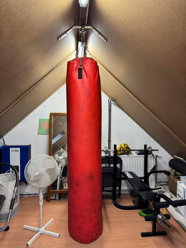 Bokszak, handschoenen, pads en schoppad, Sport en Fitness, Ophalen, Zo goed als nieuw