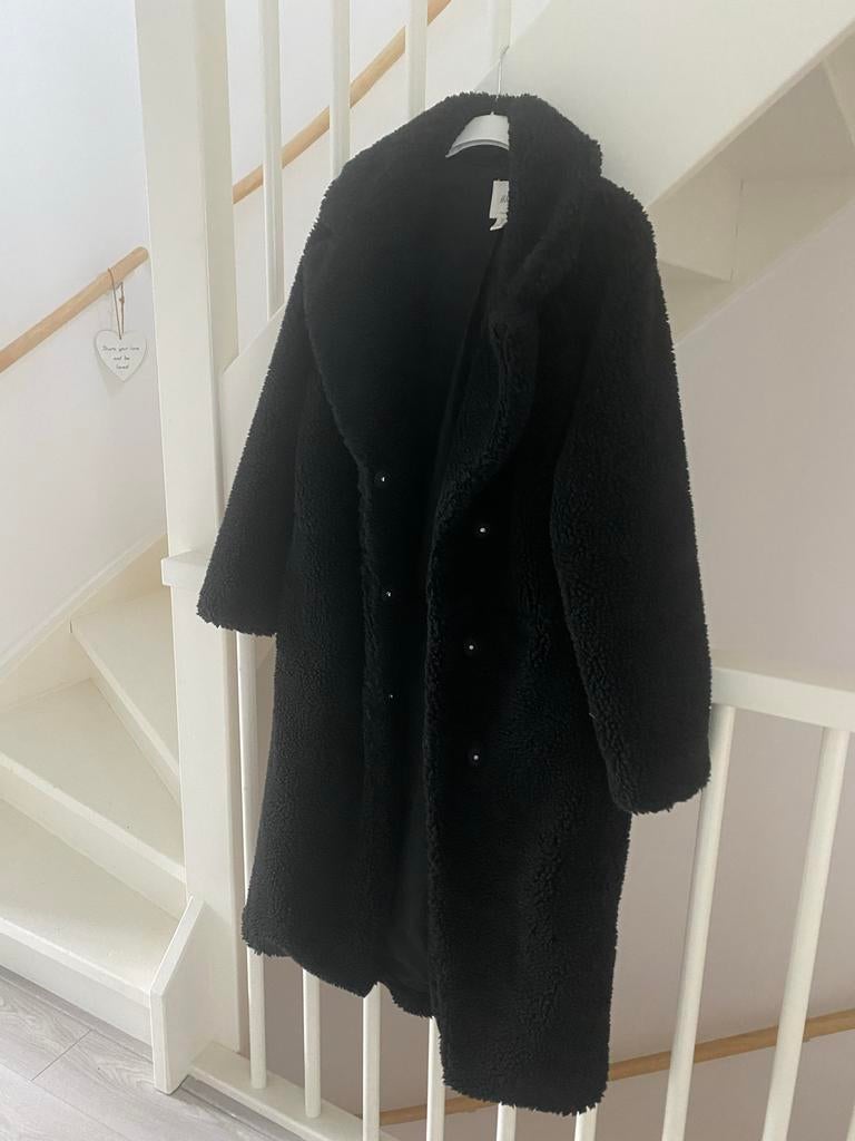 H&M Teddy jas - Maat XS nieuw, Kleding | Dames, Ophalen of Verzenden, Zo goed als nieuw, Maat 34 (XS) of kleiner, Zwart