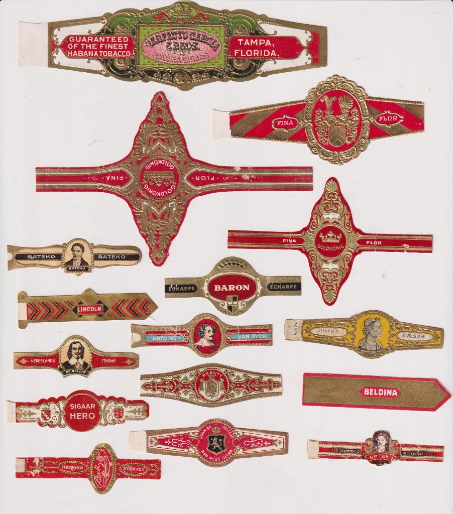 sigarenbanden -  DIVERSE FABRIEKSBANDEN, Ophalen of Verzenden, Zo goed als nieuw, Sigarenbandjes