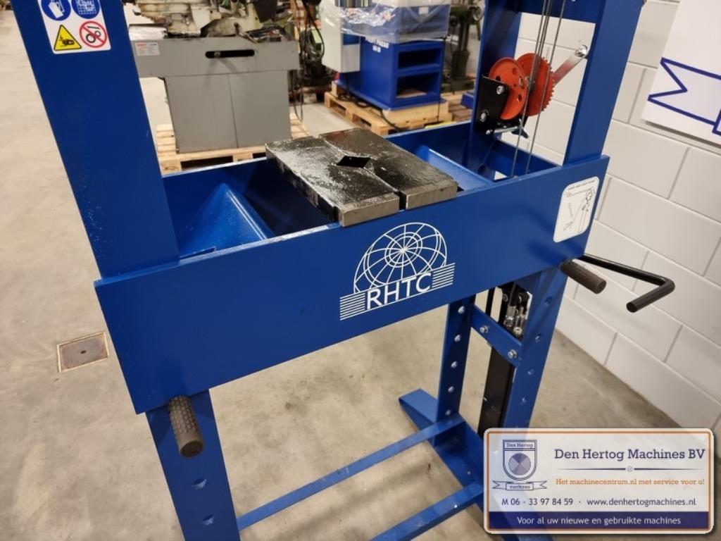 Werkplaatspers 50ton hand voet bediening lagerpers richtpers, Ophalen, Zo goed als nieuw