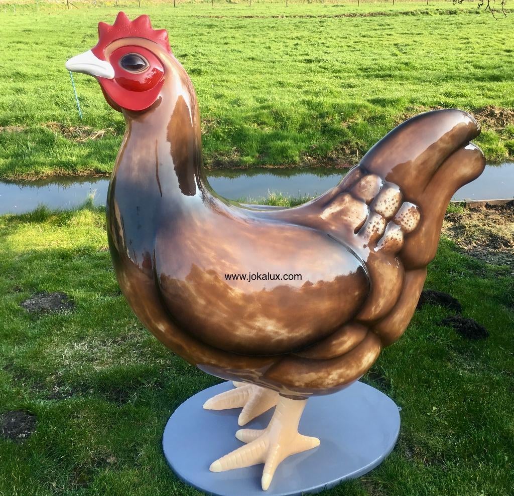 kip -haan -polyester beeld, Tuin en Terras, Tuinbeelden, Nieuw, Dierenbeeld, Kunststof, Ophalen of Verzenden