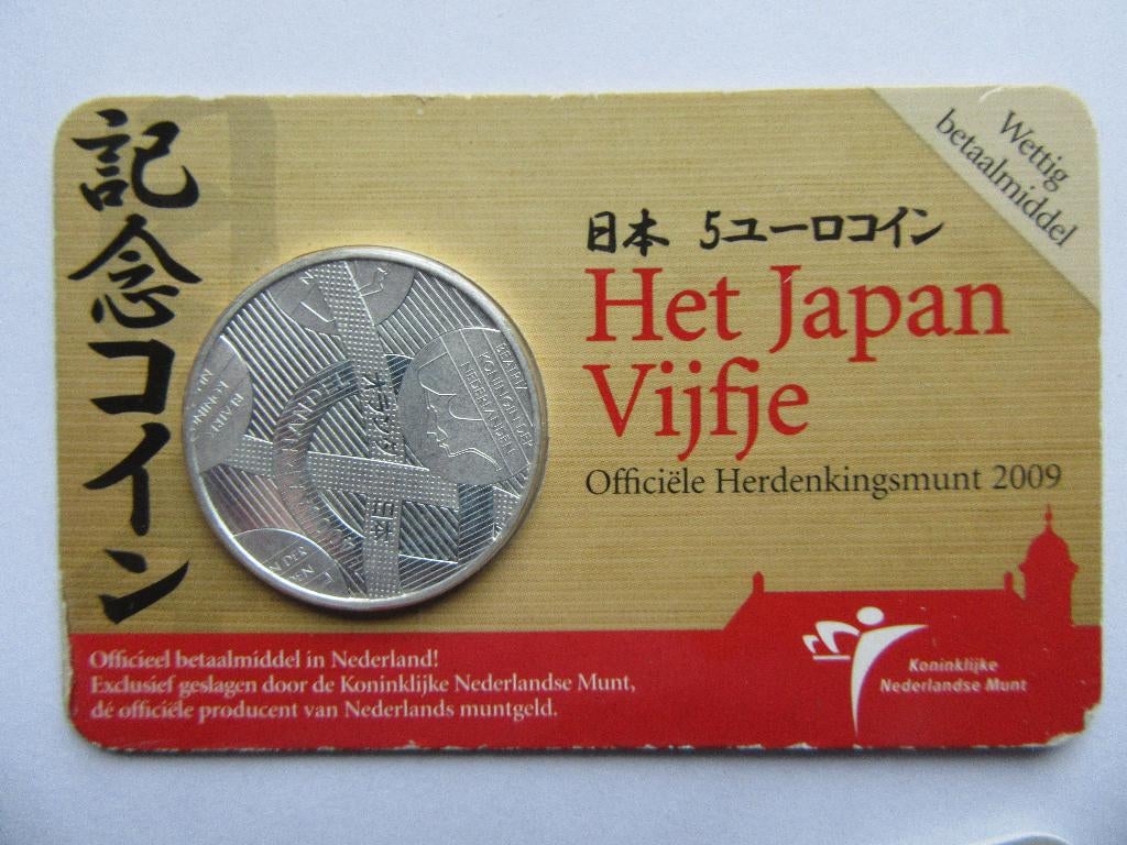 5 euro herdenking munten verzilverd in coincard 2008 - 2019, Ophalen of Verzenden, Koningin Beatrix, Euro's, Losse munt