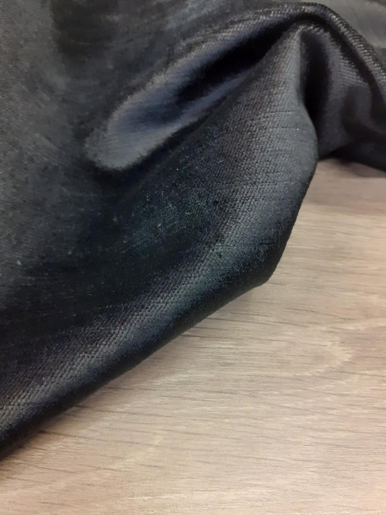 Zwart velvet meubelstof . Rest, Hobby en Vrije tijd, Stoffen en Lappen, Ophalen, Overige materialen, 120 cm of meer, Zwart