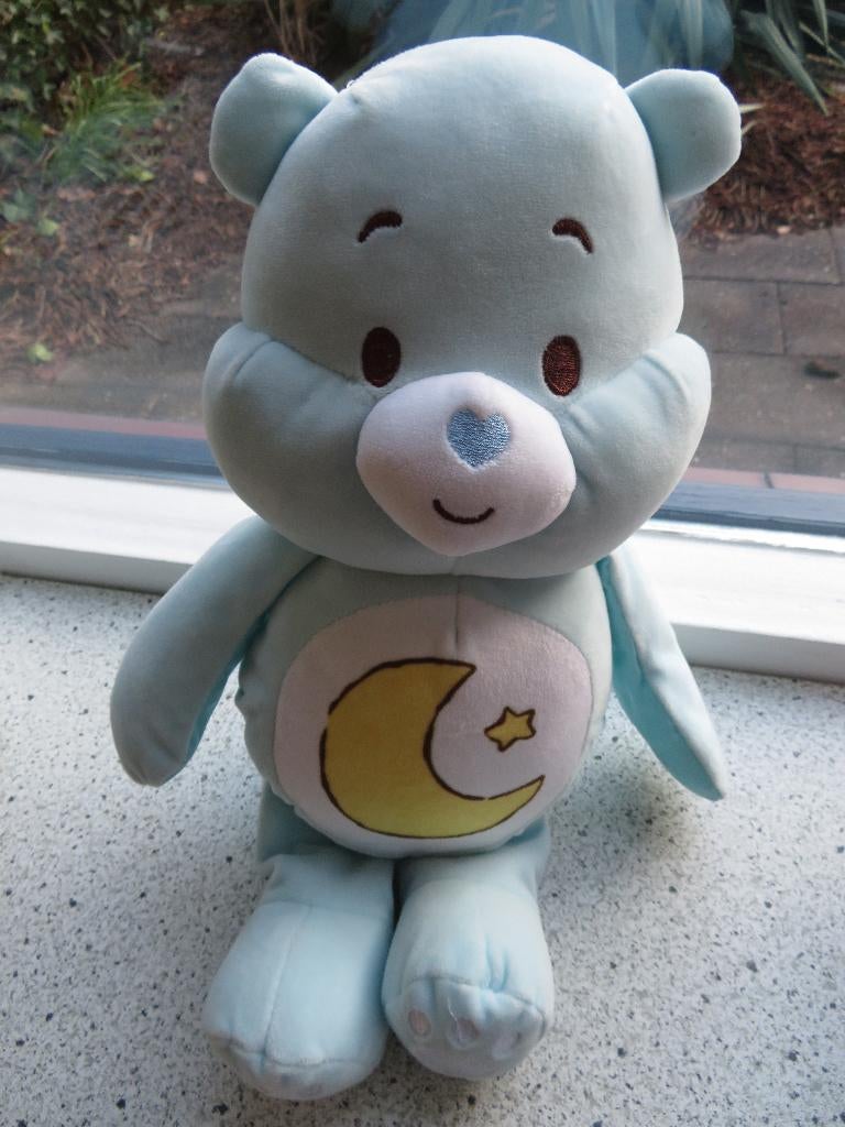 Care Bears Baby Troetelbeer blauw met gele maan en sterretje, Ophalen of Verzenden, Zo goed als nieuw, Beer