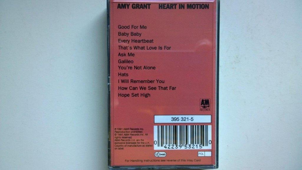 Amy Grant - Heart In Motion (DCC), Cd's en Dvd's, Cassettebandjes, Luiksingel 25 1066JH Amsterdam, Sales@cddealer.nl, 1 bandje
