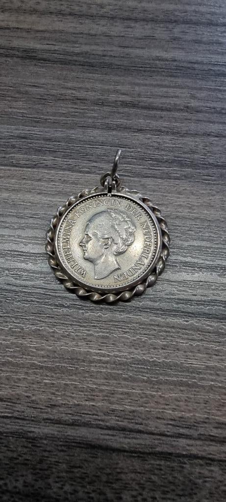Zilveren Koningin Wilhelmina Hanger 1930, Verzamelen, Religie, Gebruikt, Overige religies, Sieraad, Ophalen