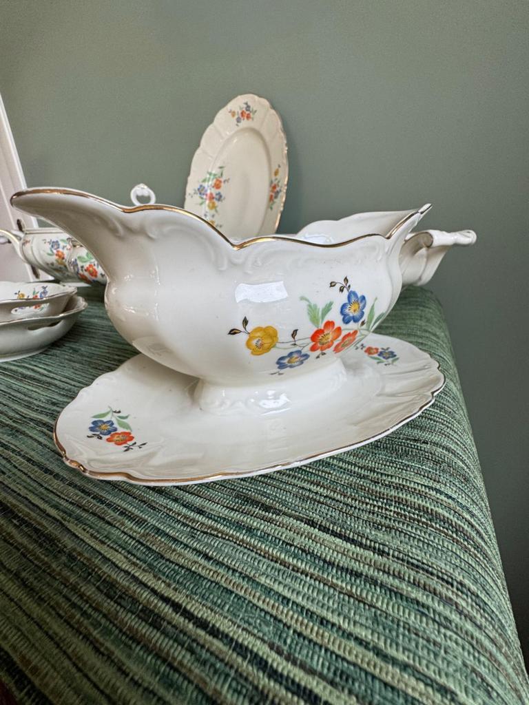 Vintage/ antieke juskom met vaste schotel van Altrohlau 1921, Antiek en Kunst, Ophalen of Verzenden