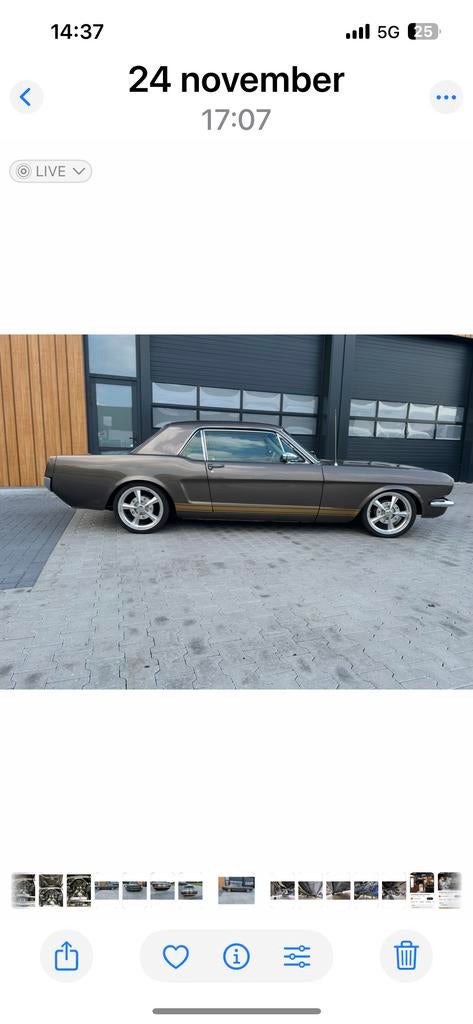 Ford Mustang 1966 Bruin 289 C-code V8, Auto's, Automaat, Achterwielaandrijving, Bruin, 4 stoelen