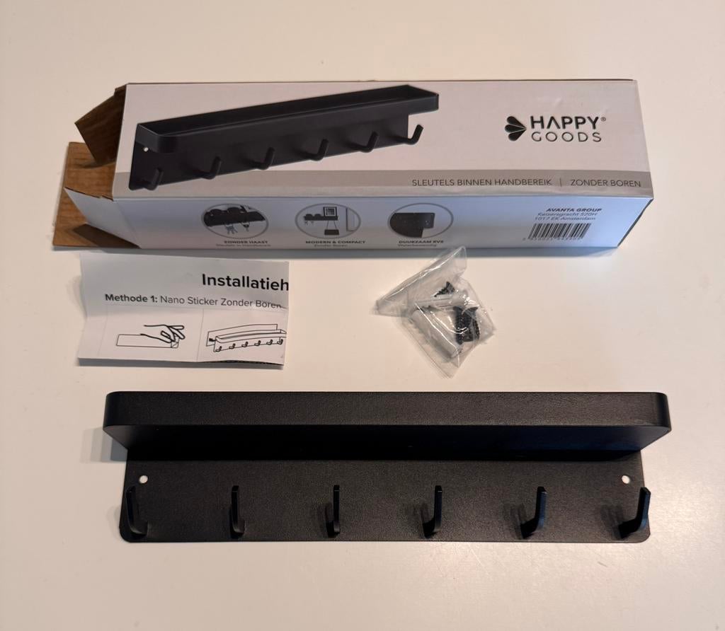 Sluetelrekje / Key rack - Black, Ophalen of Verzenden, Zo goed als nieuw, Metaal