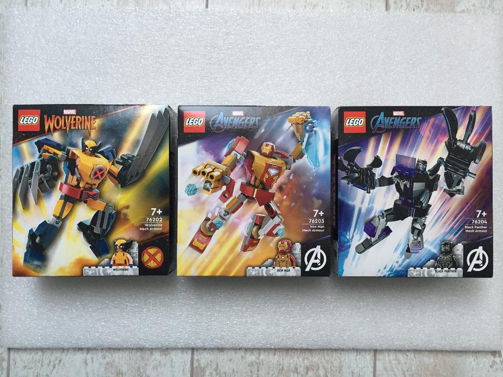 LEGO® Marvel 76202 + 76203 + 76204 - Mech Armor *Nieuw*, Ophalen of Verzenden, Nieuw, Complete set, Lego